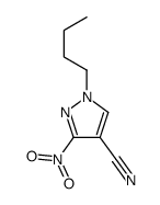1-butyl-3-nitropyrazole-4-carbonitrile结构式