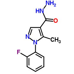 1-(2-氟苯基)-5-甲基-1H-吡唑-4-酰肼结构式