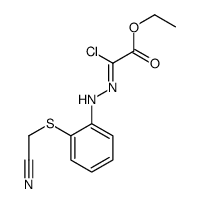 ethyl 2-chloro-2-[[2-(cyanomethylsulfanyl)phenyl]hydrazinylidene]acetate Structure