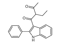 2-ethyl-1-(2-phenyl-1H-indol-3-yl)butane-1,3-dione Structure