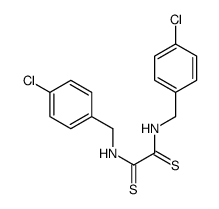 N,N'-Bis(p-chlorobenzyl)ethanebisthioamide Structure