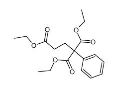1-phenyl-propane-1,1,3-tricarboxylic acid triethyl ester结构式