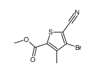 4-溴-5-氰基-3-甲基噻吩-2-羧酸甲酯结构式