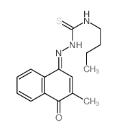 Hydrazinecarbothioamide,N-butyl-2-(3-methyl-4-oxo-1(4H)-naphthalenylidene)-结构式