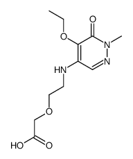 [2-(5-ethoxy-1-methyl-6-oxo-1,6-dihydro-pyridazin-4-ylamino)-ethoxy]-acetic acid Structure