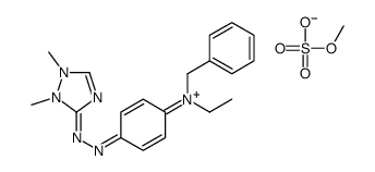 3-[[4-[乙基(苯甲基)氨基]苯基]偶氮]-1,2-二甲基-1H-1,2,4-三唑翁硫酸甲酯盐结构式