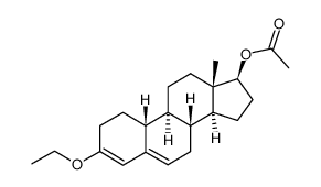 3-Ethoxy-17β-acetoxy-19-nor-androsta-3,5-dien结构式