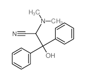 2-dimethylamino-3-hydroxy-3,3-diphenyl-propanenitrile结构式