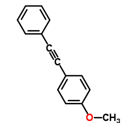 Anisole, p-(phenylethynyl)- Structure