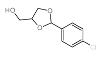 [2-(4-chlorophenyl)-1,3-dioxolan-4-yl]methanol结构式