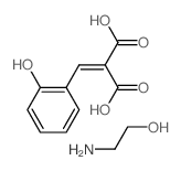 2-aminoethanol; 2-[(2-hydroxyphenyl)methylidene]propanedioic acid structure