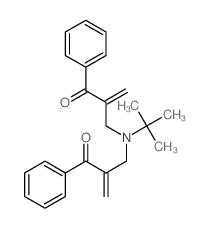 2-[(2-benzoylprop-2-enyl-tert-butyl-amino)methyl]-1-phenyl-prop-2-en-1-one结构式