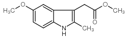 5-甲氧基-2-甲基-3-吲哚乙酸甲酯结构式