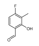 Benzaldehyde, 4-fluoro-2-hydroxy-3-methyl- (9CI)结构式