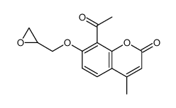 8-acetyl-7-(2,3-epoxypropoxy)-4-methylcoumarin Structure