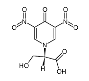 (S)-2-(3,5-dinitro-4-oxopyridin-1(4H)-yl)-3-hydroxypropanoic acid结构式