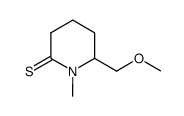 2-Piperidinethione,6-(methoxymethyl)-1-methyl- Structure