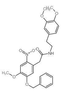N-[2-(3,4-dimethoxyphenyl)ethyl]-2-(4-methoxy-2-nitro-5-phenylmethoxy-phenyl)acetamide结构式