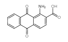 1-Amino-9,10-dioxo-9,10-dihydro-2-anthracenecarboxylic acid Structure