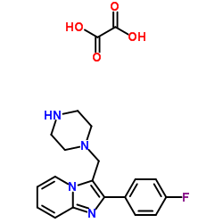 2-(4-FLUORO-PHENYL)-3-PIPERAZIN-1-YLMETHYL-IMIDAZO[1,2-A]PYRIDINE OXALIC ACID SALT结构式