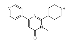 3-甲基-2-(4-哌啶基)-6-(4-吡啶)-4(3H)-嘧啶酮结构式