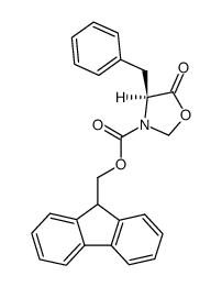 9H-fluoren-9-ylmethyl (S)-4-benzyl-5-oxo-1,3-oxazolidine-3-carboxylate结构式