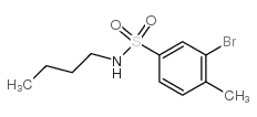 N-丁基-3-溴-4-甲基苯磺酰胺结构式