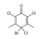 4-bromo-2,4,6-trichloro-3,5-dimethyl-cyclohexa-2,5-dienone Structure