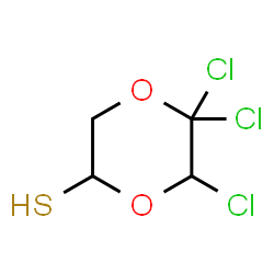 p-Dioxane-2-thiol,5,5,6-trichloro- (6CI)结构式