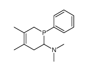 N,N,4,5-tetramethyl-1-phenyl-3,6-dihydro-2H-phosphinin-2-amine结构式