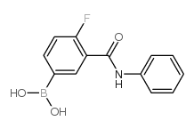 4-氟-3-(苯基氨基甲酰基)苯基硼酸结构式