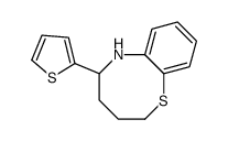 5-thiophen-2-yl-3,4,5,6-tetrahydro-2H-1,6-benzothiazocine结构式