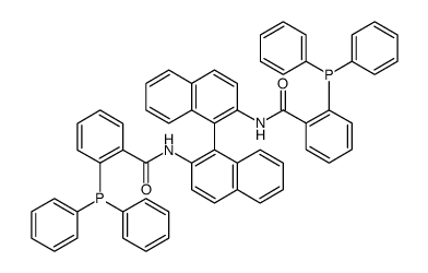 (S)-N,N'-(1,1'-联萘-2,2'-二基)双(2-二苯基膦苯甲酰胺)结构式