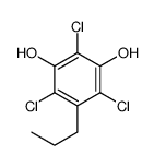 2,4,6-trichloro-5-propylbenzene-1,3-diol Structure