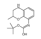 2-甲基-3,4-二氢-2H-苯并[b][1,4]噁嗪-8-氨基甲酸叔丁酯结构式