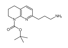 8-N-叔丁氧羰基-5,6,7,8-四氢-1,8-萘啶-2-丙胺结构式