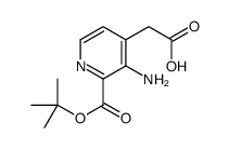 2-叔丁氧羰基氨基-4-吡啶乙酸结构式
