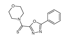 morpholin-4-yl-(5-phenyl-1,3,4-oxadiazol-2-yl)methanethione结构式
