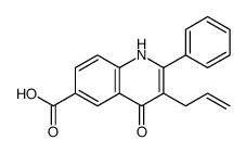 4-oxo-2-phenyl-3-prop-2-enyl-1H-quinoline-6-carboxylic acid Structure