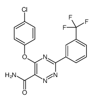 5-(4-氯苯氧基)-3-[3-(三氟甲基)苯基]-1,2,4-三嗪-6-羧酰胺结构式