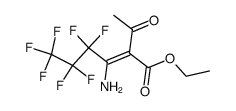 (E/Z)-ethyl 2-acetyl-3-amino-4,4,5,5,6,6,6-heptafluoro-2-hexenoate Structure