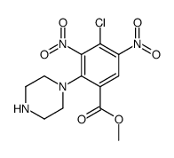 methyl 4-chloro-3,5-dinitro-2-piperazin-1-ylbenzoate Structure
