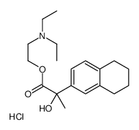 diethyl-[2-[2-hydroxy-2-(5,6,7,8-tetrahydronaphthalen-2-yl)propanoyl]oxyethyl]azanium,chloride Structure