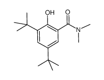 3,5-di-tert-butyl-2-hydroxy-N,N-dimethylbenzamide结构式