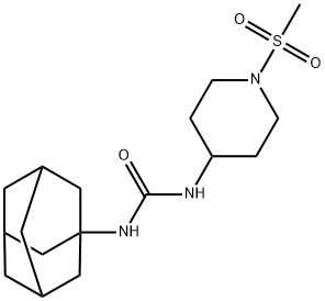 1-Adamantan-1-yl-3-[1-(methylsulfonyl)-4-piperidinyl]urea结构式