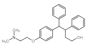 1,2-二苯基-1-[4-[2-(二甲基氨基) 乙氧基]-苯基] 丁烷-4-醇结构式