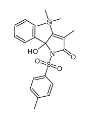 3-methyl-5-phenyl-4-trimethylsilyl-1-p-toluenesulfonyl-5-hydroxypyrrol-2(5H)-one结构式