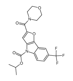 2-(Morpholine-4-carbonyl)-7-trifluoromethyl-furo[3,2-b]indole-4-carboxylic acid isopropyl ester结构式