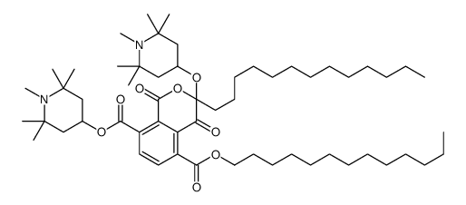 1,2,3,4-Butanetetracarboxylic acid, mixed 1,2,2,6,6-pentamethyl-4-piperidinyl and tridecyl tetraesters结构式