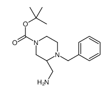 (R)-3-(氨基甲基)-4- 苄基哌嗪-1-羧酸叔丁酯结构式
